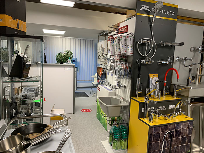 Kalorflex üzletkép, Rákosszentmihály, mosogató, ipari mosogató, csaptelep