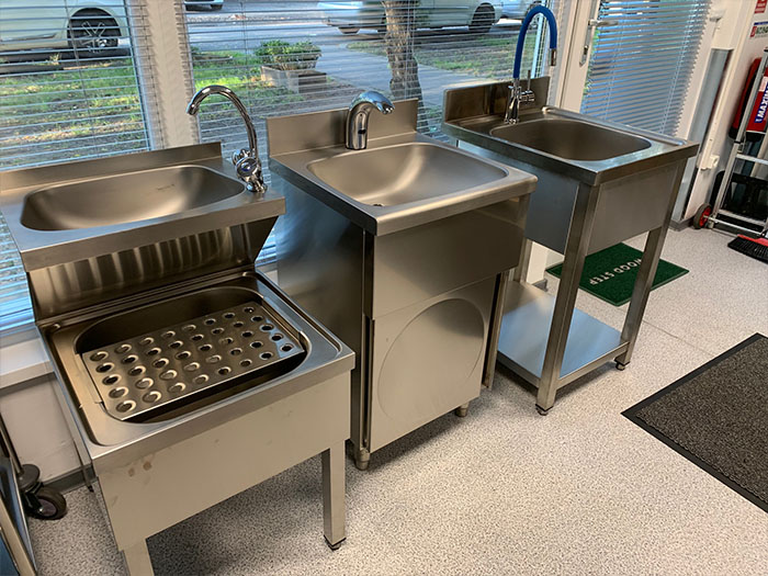 Kalorflex üzletkép, Rákosszentmihály, ipari mosogató, csaptelep